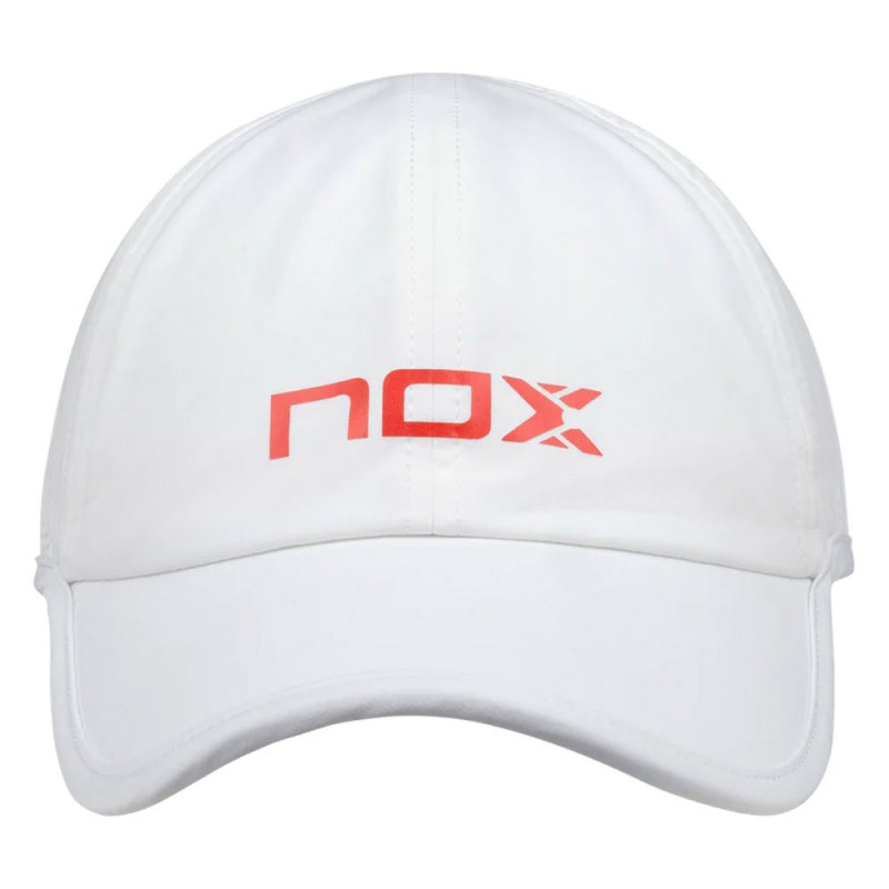Gorra Nox Cap blanca logo rojo Gorra Nox Cap blanca logo rojo
