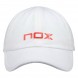 Gorra Nox Cap blanca logo rojo