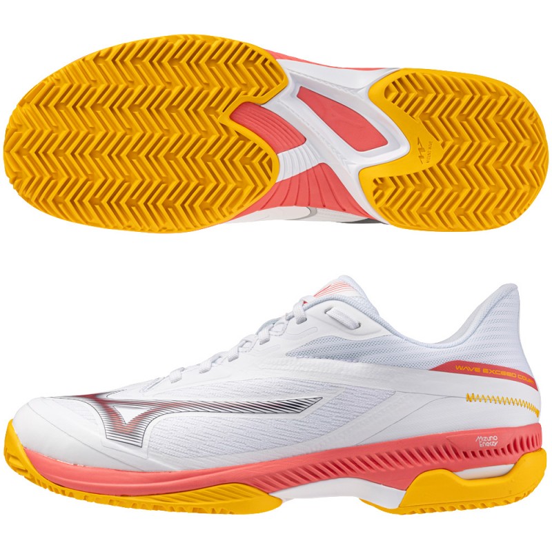 Zapatillas Mizuno Wave Exceed Court CC white calypso coral 2025