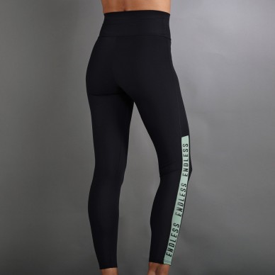 Mallas Endless Syncro negra verde forest
