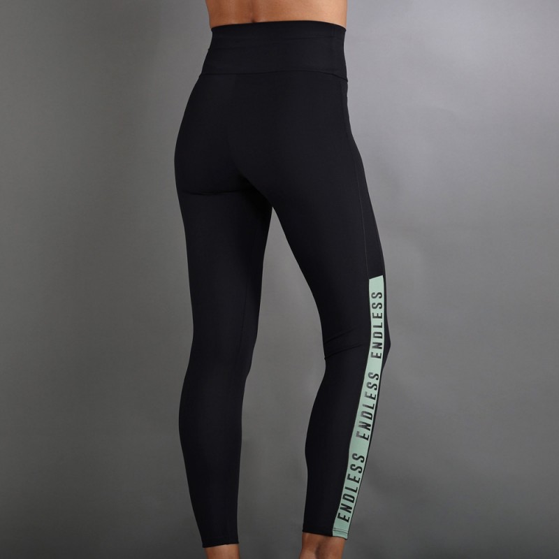 Mallas Endless Syncro negra verde forest