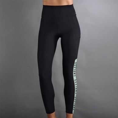 Mallas Endless Syncro negra verde forest