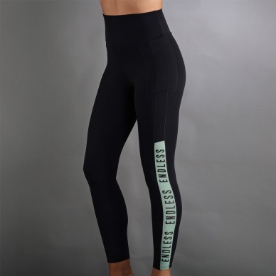 Mallas Endless Syncro negra verde forest
