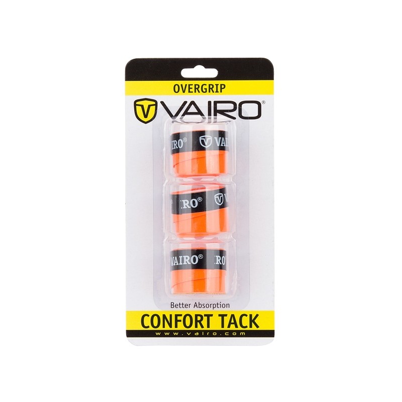 3 Overgrips Vairo Confort Tack Naranjas