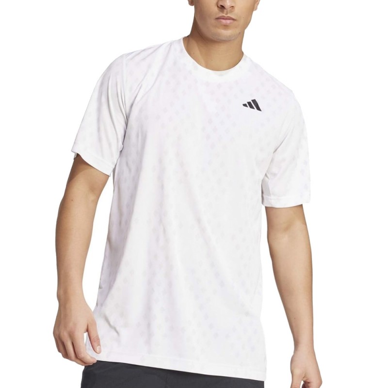 Camiseta Adidas Club Graph blanca gris
