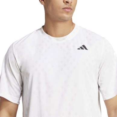 Camiseta Adidas Club Graph blanca gris