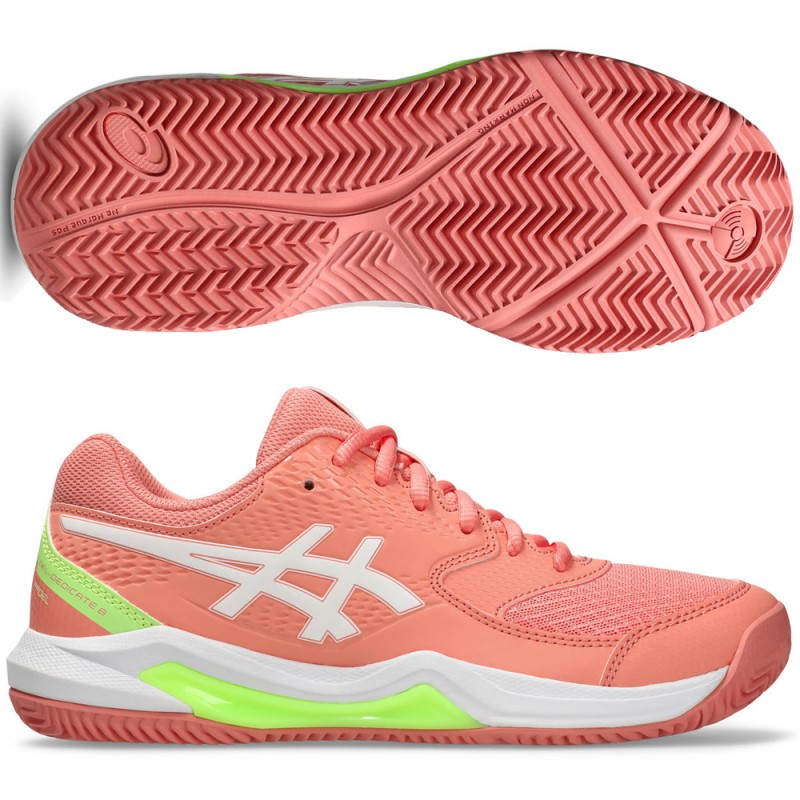 Zapatillas Asics Gel Dedicate 8 Padel guava white 2026