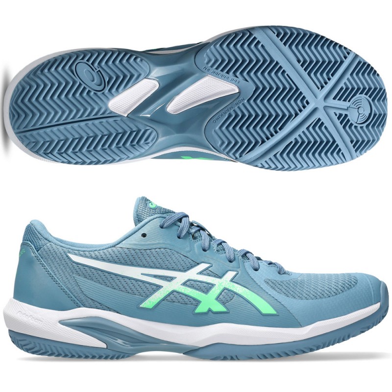 Zapatillas Asics Solution Swift FF 2 Padel saba blue vital green 2026