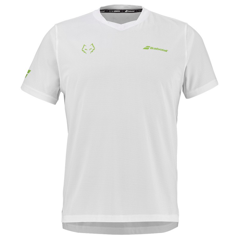 Camiseta Babolat Crew Neck Lebron blanca