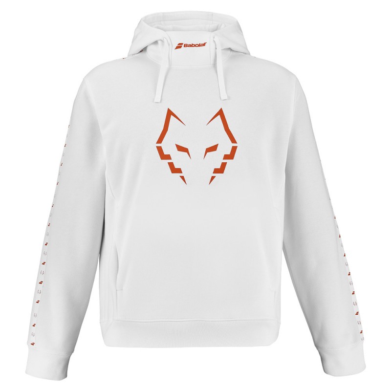 Sudadera Babolat Hood Sweat Lebron blanca