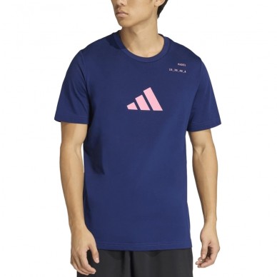 Camiseta Adidas M Padel Cat azul marino