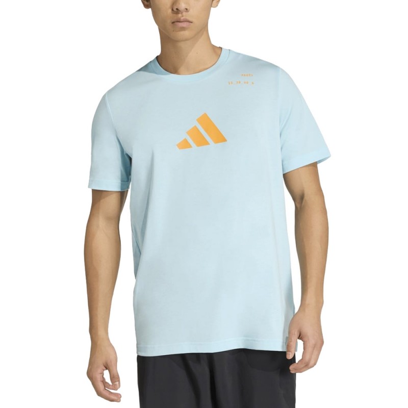 Camiseta Adidas M Padel Cat azul cyan