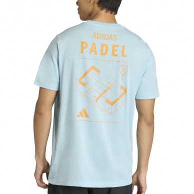 Camiseta Adidas M Padel Cat azul cyan