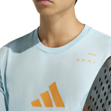 Camiseta Adidas M Padel Cat azul cyan