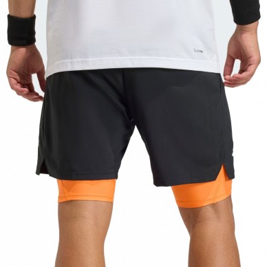 Short Adidas Club 2IN1 negro naranja