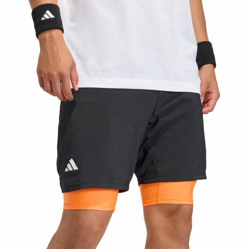 Short Adidas Club 2IN1 negro naranja