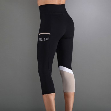 Mallas Endless Line Pocket HW 7/8 negras delave