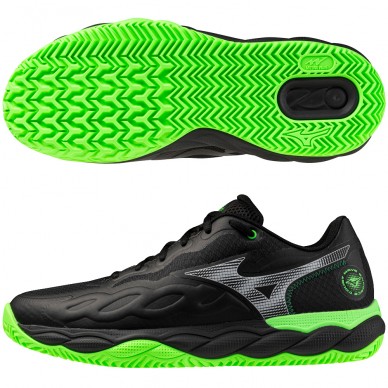 Zapatillas Mizuno Wave Enforce Court Padel black foliage green 2026