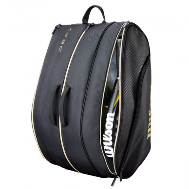 Paletero Wilson Defy V1 negro dorado 2026