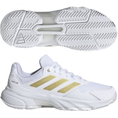 Zapatillas Adidas Courtjam Control 3 W white gold 2026