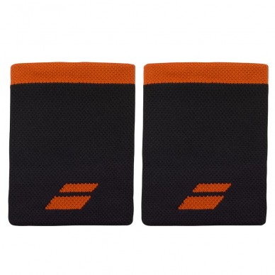 Muñequeras Babolat Logo Jumbo negras rojas