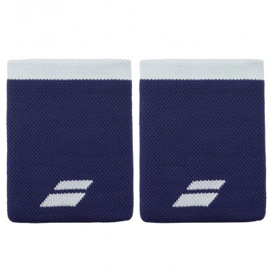 Muñequeras Babolat Logo Jumbo azules blancas