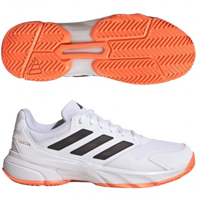 Zapatillas Adidas Courtjam Control 3 M Clay white black orange 2026