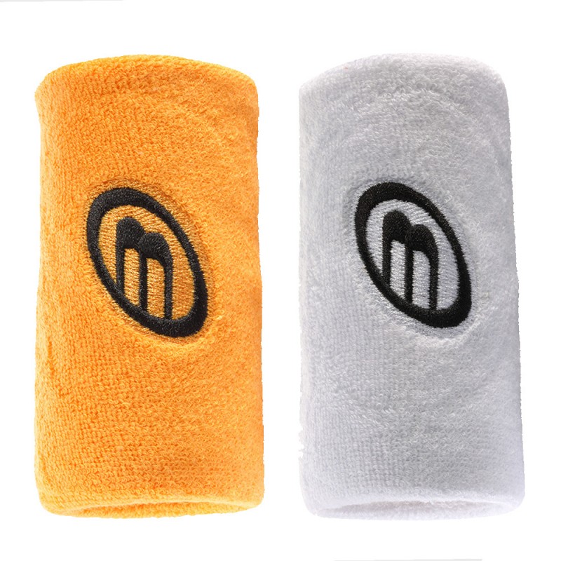 Muñequeras Bullpadel BPMU262 blancas mandarina