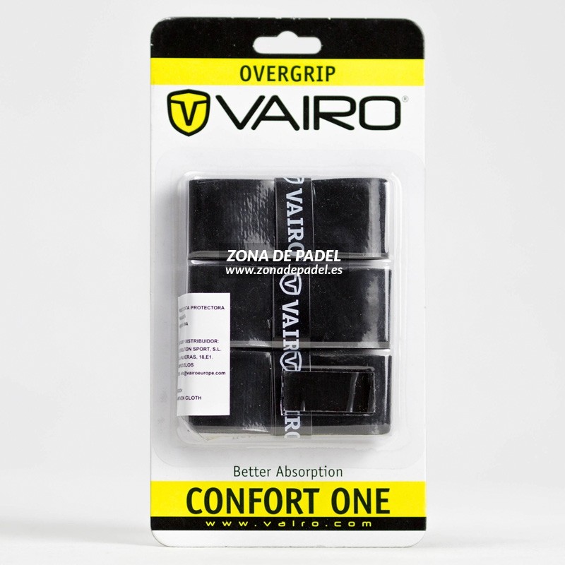 3 Overgrips Vairo Confort One Negros 3 Overgrips Vairo Confort One Negros