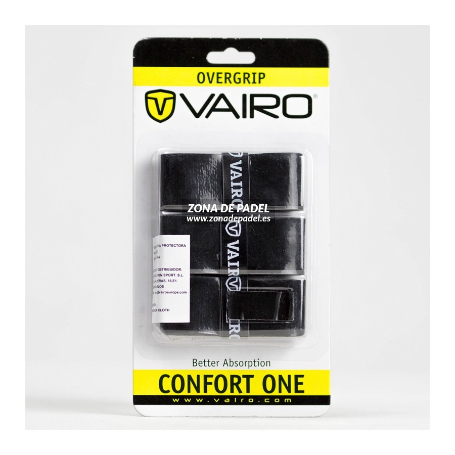 3 Overgrips Vairo Confort One Negros