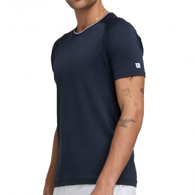 Camiseta Wilson Team Seamless Crew azul marino