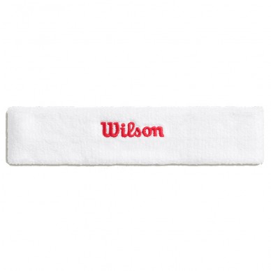 Cinta Wilson Terry blanca logo rojo