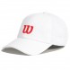 Gorra Wilson Active Perforated blanca logo rojo