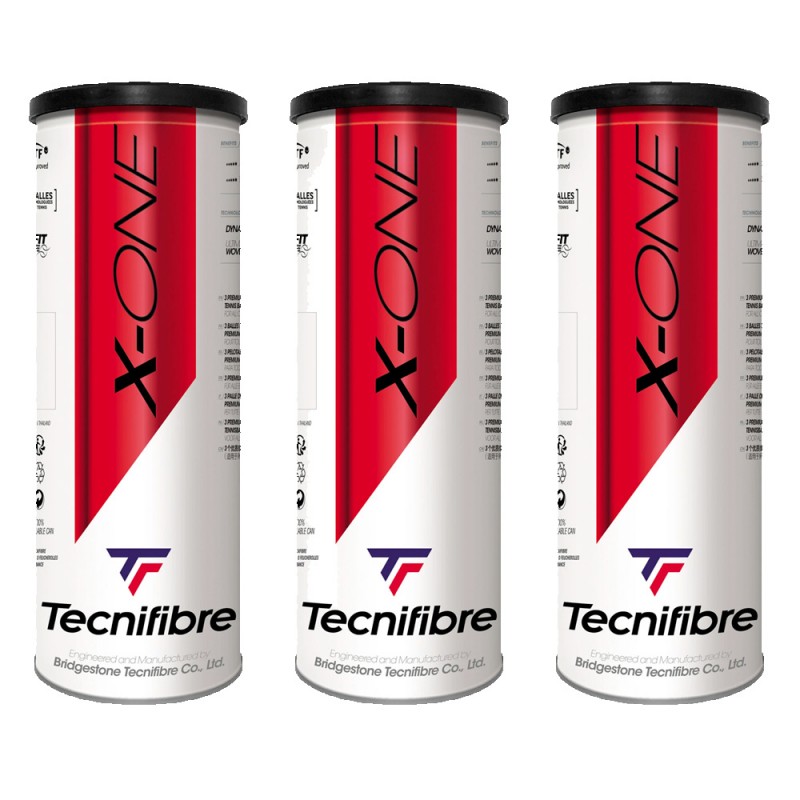 Pack 3 botes pelotas Tecnifibre X-One