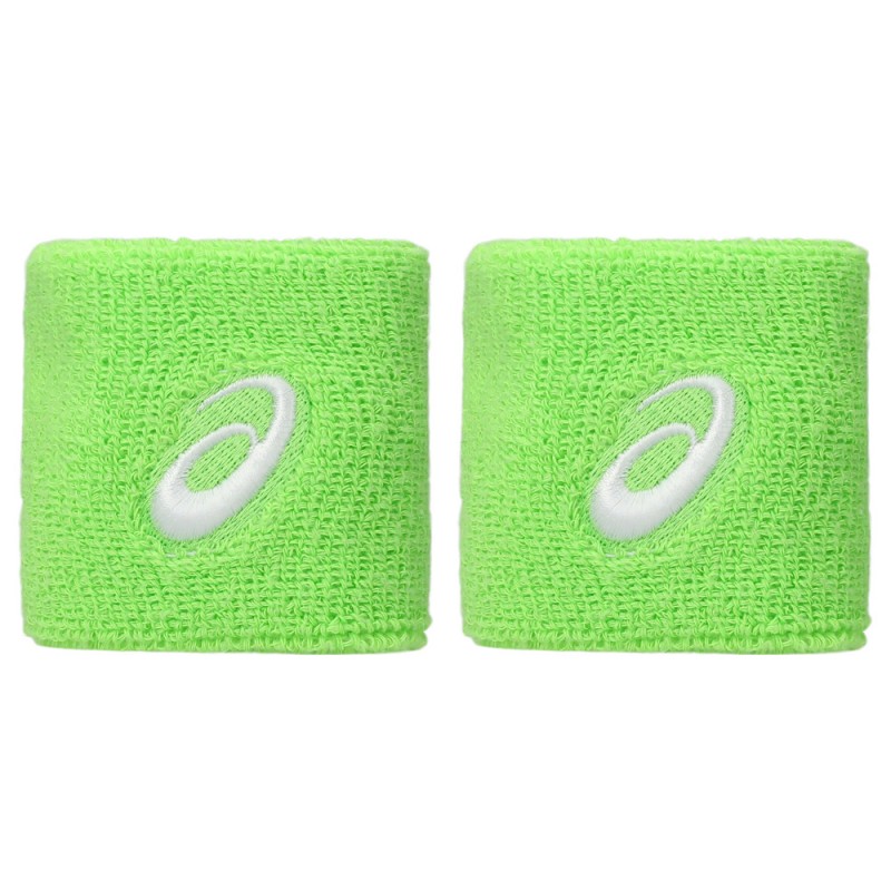 Muñequeras Asics cortas pack 2 verdes