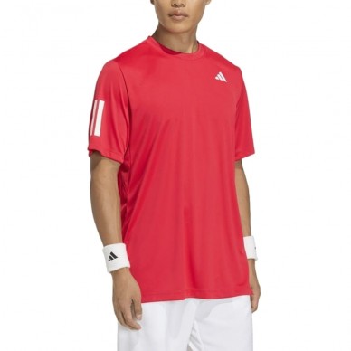 Camiseta Adidas Club 3STR rojo rubí