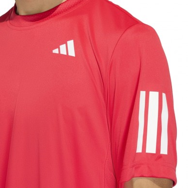 Camiseta Adidas Club 3STR rojo rubí