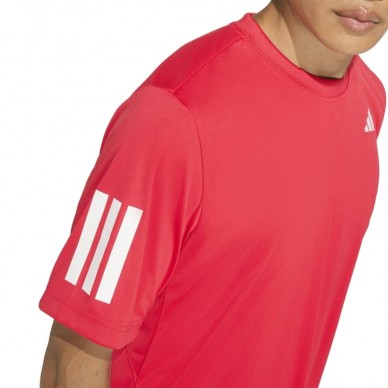 Camiseta Adidas Club 3STR rojo rubí
