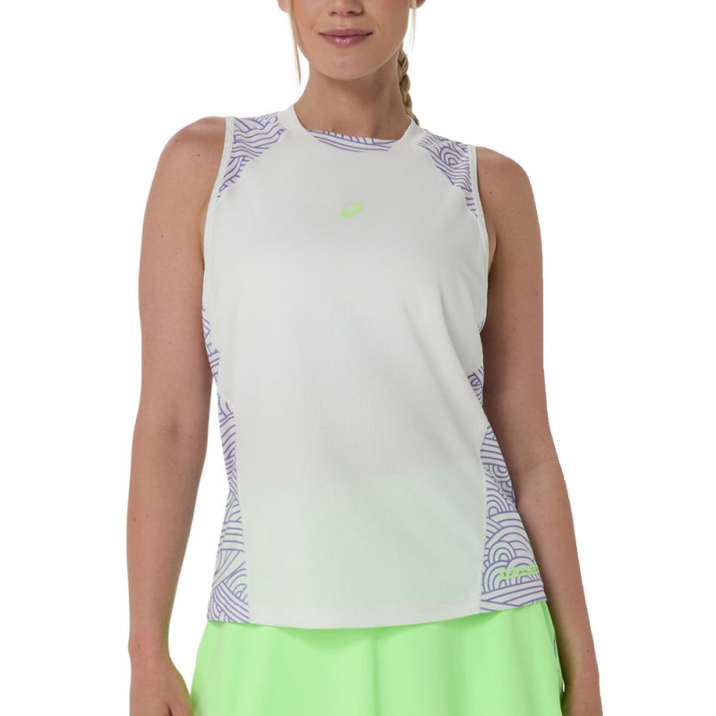 Camiseta Asics Court All Over Print crema