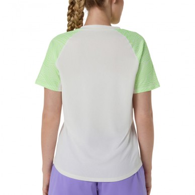 Camiseta Asics Court All Over Print SS Top verde blanca