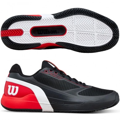 Zapatillas Wilson Rush Pro 5 Clay black red 2026