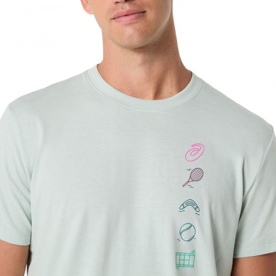 Camiseta Asics Game Seasonal Gracphic Tee verde claro