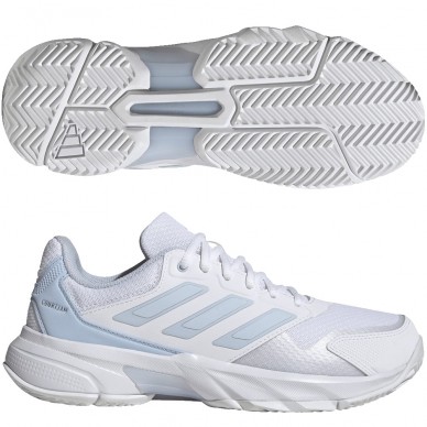 Zapatillas Adidas Courtjam Control 3 W crystal white silver 2026