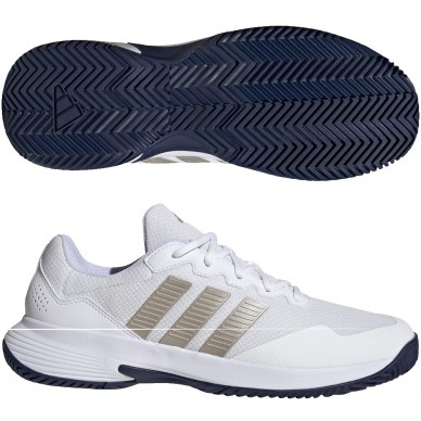 Zapatillas Adidas Gamecourt 2 M white metallic dark blue 2026