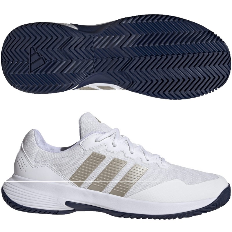 Zapatillas Adidas Gamecourt 2 M white metallic dark blue 2026