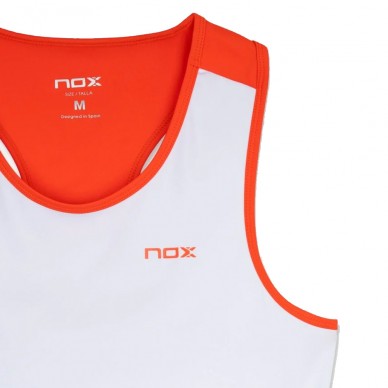 Camiseta Nox Team tirantes blanca roja