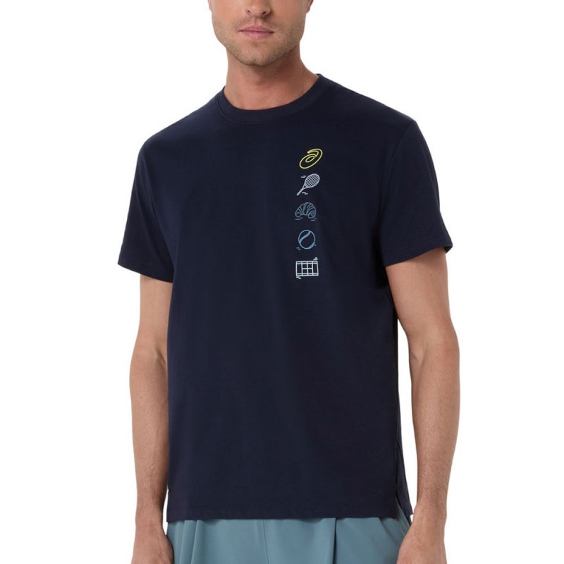 Camiseta Asics Game Seasonal Gracphic Tee azul medianoche