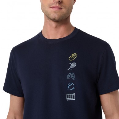 Camiseta Asics Game Seasonal Gracphic Tee azul medianoche