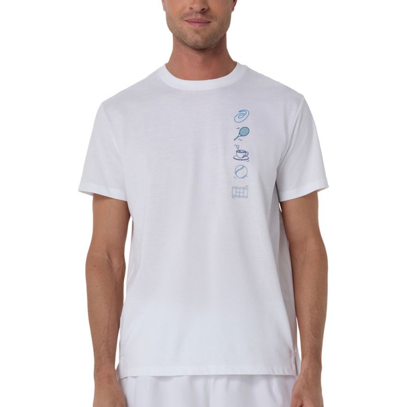 Camiseta Asics Game Seasonal Gracphic Tee blanca