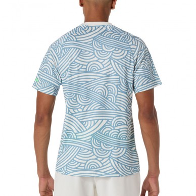 Camiseta Asics Court All Over Print SS Top blanca